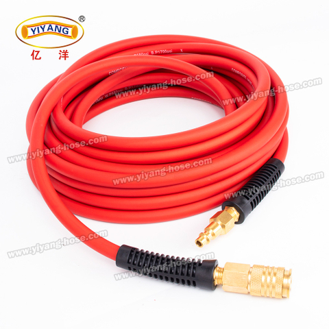 1/4 3/8 1/2 PVC Hybrid Air Hose with brass fittings