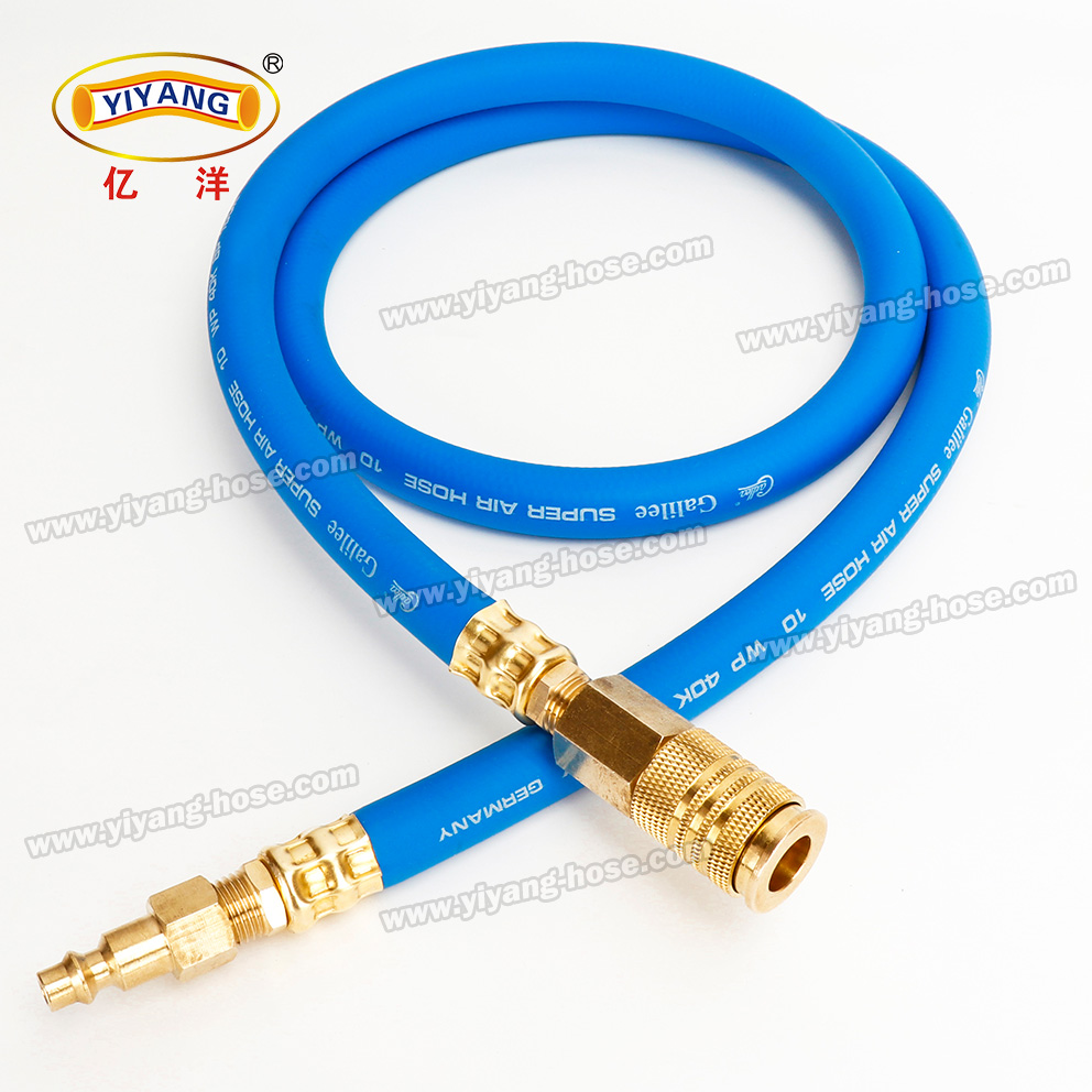 1/4 3/8 1/2 PVC Hybrid Air Hose with brass fittings